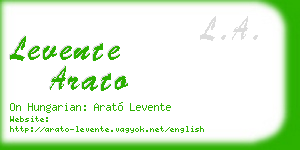 levente arato business card